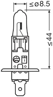 Фото: Лампа галоген. Н1 12/55 W OSRAM SUPER +30% P14.5s 64150 SUP