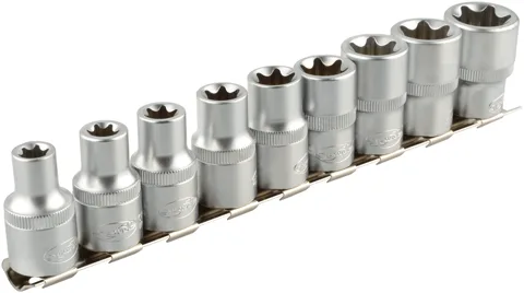 Фото: Набор головок 1/2'' TORX (9 предметов Е10-Е24) АвтоDело (39839) 39839