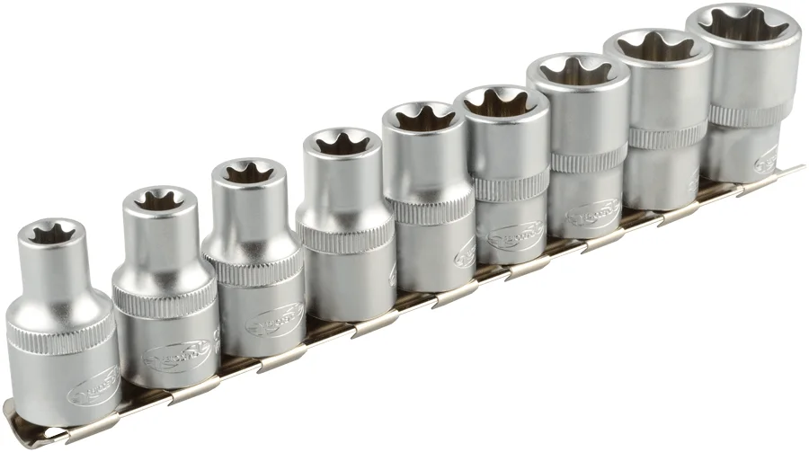 Фото: Набор головок 1/2'' TORX (9 предметов Е10-Е24) АвтоDело (39839) 39839