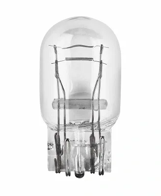 Фото: Лампа 12V W21/5W (2-конт.) OSRAM (стеклян.цоколь/ габариты; задний ход) W3*16g 7515