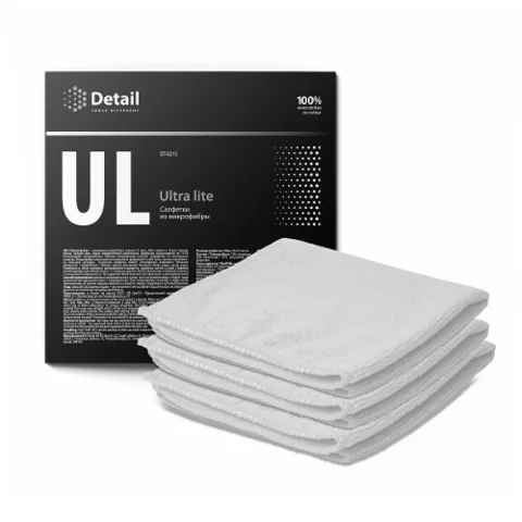 Фото: Салфетка микрофибра ''Detail'' Ultra Lite универсальная (40 х 40 см.) упаковка 3 шт. DT-0215