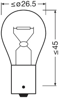 Фото: Лампа 12/21 W OSRAM (повторитель;стоп-сигнал;задн.ход) ВА15s 7506
