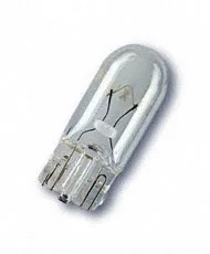 Фото: Лампа 12V W5W OSRAM (стеклян. цоколь/габариты; повторитель) W2.1*9.5d 2825