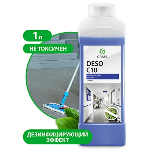 Фото: Средство для чистки и дезинфекции различных поверхностей GraSS ''Deso С10'' (1 л) 125190